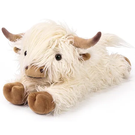 35CM Highland Cow Stuffed Animal, Weighted Stuffed Animal Plush Warm Gifts for Christmas Birthday