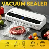 Vacuum Sealer Machine Automatic Dry Wet Food Saver Storage 62kPa Suction Kitchen Countertop Fresh Meat Sealing Packaging Sous Vide Vac Seal Bag Cutter