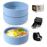 3Pcs Silicone Egg Molds for Air Fryer and Microwave, Reusable Individual Egg Bite Maker, BPA Free and Dishwasher Safe, Blue