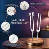 Healing Tuning Fork Set Unweighted Weighted Resonance Sound Chakra 128Hz 136.1Hz 256Hz 384Hz 432Hz Meditation Yoga Balance Relax Musical Instrument
