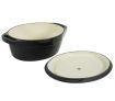 Stanley Rogers 4.0L 28cm Oval Enamelled Cast Iron Casserole Black