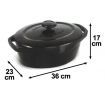 Stanley Rogers 4.0L 28cm Oval Enamelled Cast Iron Casserole Black