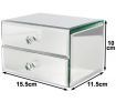 Handcrafted Mirrored Jewellery Box with 2 Drawers - SL10491