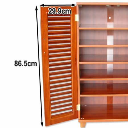 36 Pair 2 Layer Stackable Timber Shoe Storage Cabinets Solid Paulownia Wood Mdf Construction Jtsc018 Walnut Image Number 139365 Crazysales Com Au