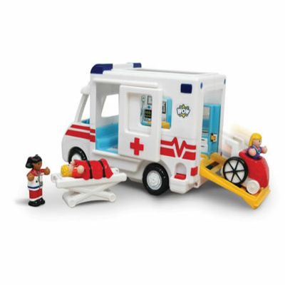 Kiddie Play Ambulance Toy with Lights and Sound Friction Powered Emergency  & Rescue Vehicle Set Doors That Open and a Stretcher