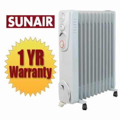 Sunair 2400W 11 Fin Column Oil Heater with Tip Over Switch and Timer -  Crazy Sales
