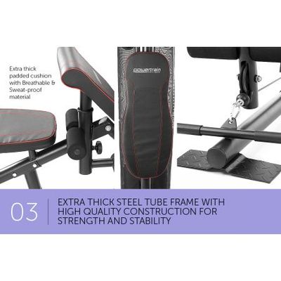 Powertrain Multi Station Home Gym 45kg with Preacher Curls