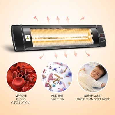 Maxkon 2000W Infrared Radiant Heater Electric Outdoor Patio Strip Heater  Wall Ceiling