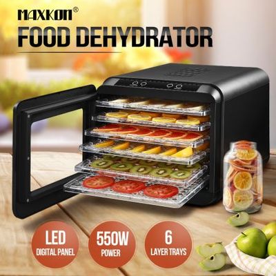 Maxkon 5 Trays Food Dehydrator Dryer Machine Fruit Mushroom Jerky