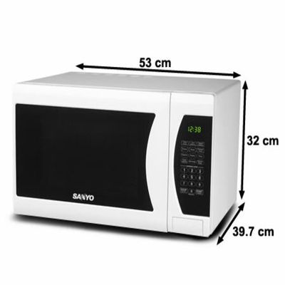 SANYO Microwave, White/Black - Office Furniture