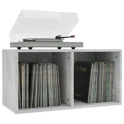 Vinyl Storage Box Concrete Grey 71x34x36 cm Chipboard