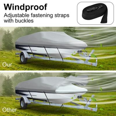 OGL 14-16 ft Trailerable Boat Cover Waterproof Marine Grade Fabric for V  Hull Fishing Boats