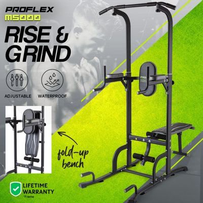 Proflex Pull Chin Up Bar Bench Press Multi Station Home Gym M5000