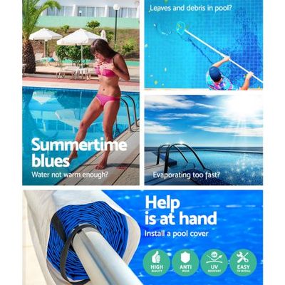Aquabuddy Pool Cover Roller 4m Adjustable Swimming Pool Solar Blanket