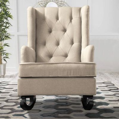 Levede Rocking Chair Chairs Armchair Fabric Lounge Recliner