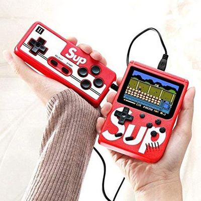 SUP 2 Players Classic Video Game Box 400 in 1 - 8Bit Retro Inbuilt Games  Handheld Game Console AV Out Mini Retro Game Support Two Players Gamepad