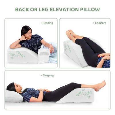 Elevation Wedge Memory Foam Leg Foot Rest Raiser Support Pillow Cushion