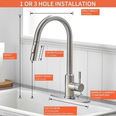 Touch On Kitchen Faucet with Pull Down Sprayer SUS304 Stainless