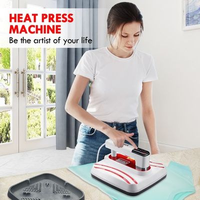Mini Heat Press Machine for T-Shirt Printing, Easy Heating Transfer, Iron  Machines with Viration Motor for Clothes Bags Hats
