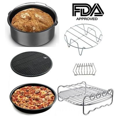 Air Fryer Accessories Set of 5 Fit 8Inch Air Fryer, FDA Compliant