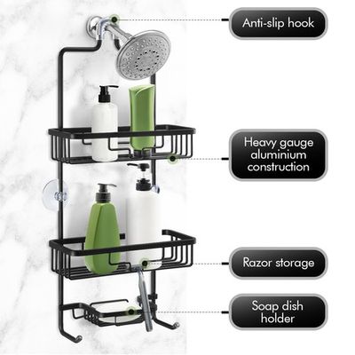 3 Tier Non Rust Hanging Shower Caddy Bathroom Organiser