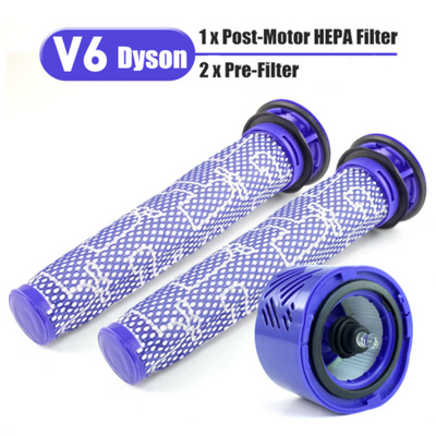 3pcs/set Pre Post-Motor HEPA Filter Kit for Dyson V6 DC59