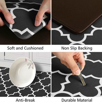 2Pcs Kitchen Floor Mat Anti-Fatigue Non Slip Cushioned Kitchen Thick Absorb  Rug