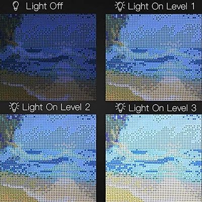 ARTDOT A4 LED Light Board for Diamond Painting kits, USB Powered Light Pad,  Adjustable Brightness with Detachable Stand and Clips