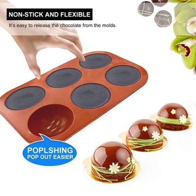 Molds Chocolate Flexible Silicone Ice Cube Trays Foyod 2 Packs Semi Sphere Silicone  Chocolate Molds Baking