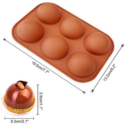 Molds Chocolate Flexible Silicone Ice Cube Trays Foyod 2 Packs Semi Sphere Silicone  Chocolate Molds Baking