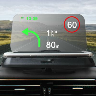 New! Wireless Charger HUD Head Up Display Holder Mobile Phone GPS