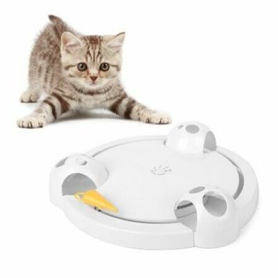 Electric Cat Toy Teasing Cat Stick Crazy Game Spinning Turntable