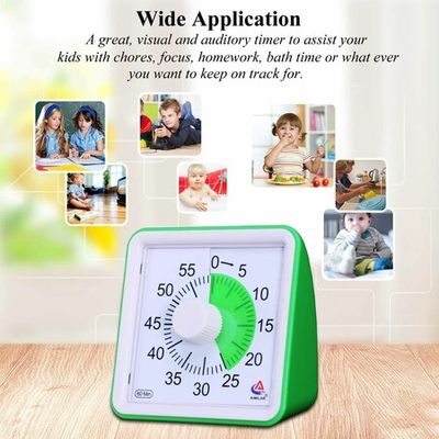 60-minute Visual Timer, Classroom Countdown Clock, Silent Timer For Kids  And Adults