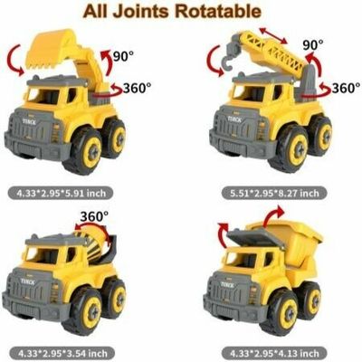 Educational Four-Pack of Toy Trucks