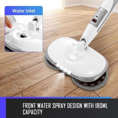 Cordless Self Cleaning Electric Mop with Bucket Water Sprey LED