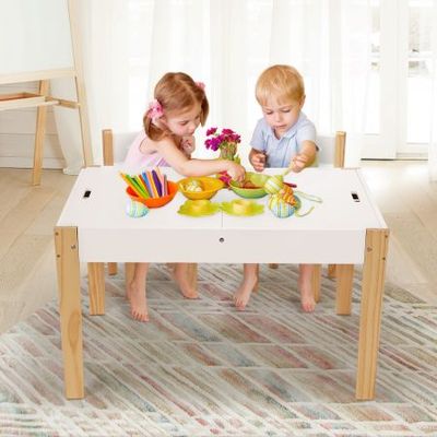 Kidbot multifunctional kids table and chairs set chalkboard toys 2025 play storage desk