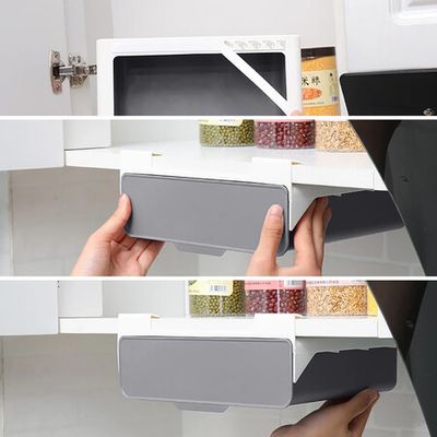 Kitchen Self-adhesive Spice Rack Seasoning Bottle Storage Shelf Under Desk  Spice Organizer Drawer Kitchen Storage