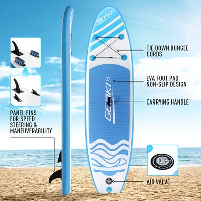 GENKI Stand Up Paddle Board 2 in1 Inflatable SUP Surfboard Kayak Purple