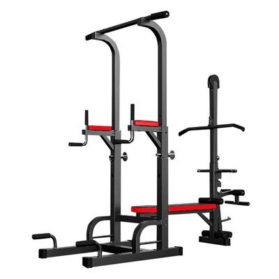 Power Tower with Cushion Home Gym Adjustable Height Pull-Up Station Dip  Station Work Out Equipment 