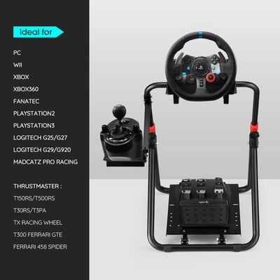 The Ultimate Steering Wheel Stand in Black - suitable for Logitech, Xbox,  Madcatz and Thrustmaster : : PC & Video Games