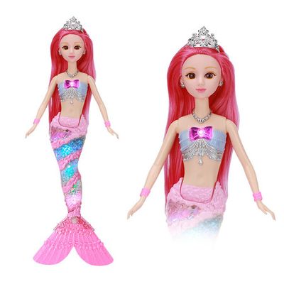 Mermaid doll with light up online tail