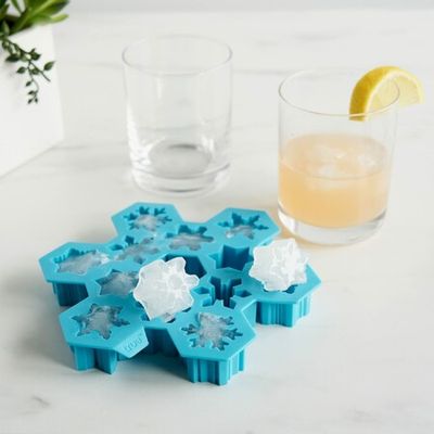Snowflake SIlicone Ice Cube Tray, Novelty Ice Mold, Large Ice Cube