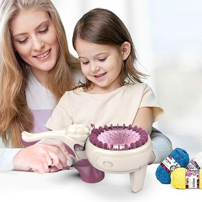 Knitting Machines 40 Needles Knitting Loom Machines Smart Knitting Board  Rotating Double Weaving Loom Machine Kit for Kids and Adults