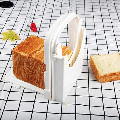 Bread Slicer - Foldable & Adjustable Compact Bread Sandwich Cutter Toast  Slicer Plastic Bagel Slicer Loaf Cutter Mold with 4 Slice Thickness