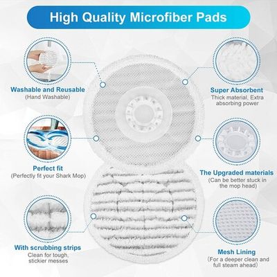 4Pcs Replacement Steam Mop Pads Fit for Shark S7000AMZ S7000 S7001  S7001TGT, Scrub & Steam All in One