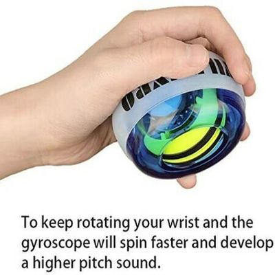 Wrist Gyro Ball, Wrist Trainer Exercises Power Ball Wrist with LED Lights,  Forearm Strengthener Essential Push-Start Spinner Gyro Ball for Wrist  exerciser 