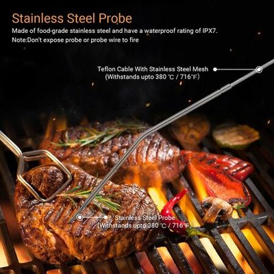 Lcd kitchen thermometer wine meat probe