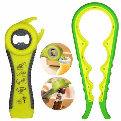 Gift Set Premium 4-in-1 Easy Grip Jar and Bottle Opener, Jar Opener for Weak Hands, Jar Opener for Seniors with Arthritis, Jar Gripper, Rubber Jar