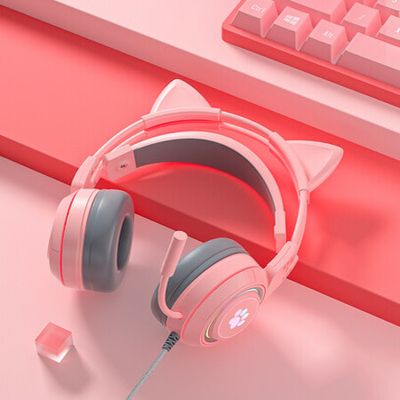 Headphones pink color hot sale