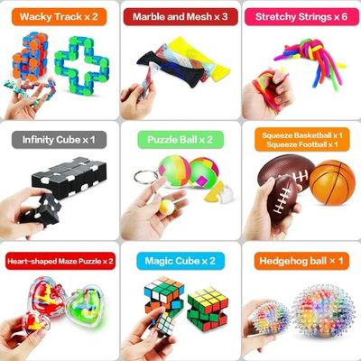 Sensory Fidget Toys Set for Kids Adults, Relieves Stress and Anxiety Fidgets  Toys Pack, Special Toys Great for Home Office Classroom (#18) 